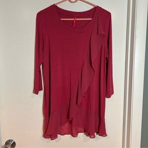 Ruby‎ Ribbon flounce flutter top small